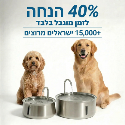 Ralavin - קערת מים מפלדה עם סינון נגד חיידקים